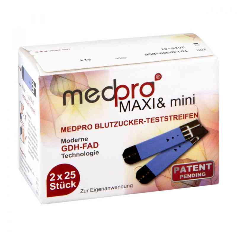 Medpro Maxi & Mini Blutzucker Teststreif.single 2X25 stk von IMACO GmbH PZN 09300005