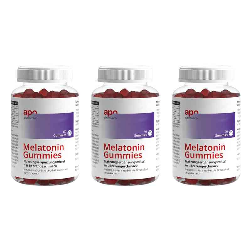 Melatonin Gummies von apodiscounter 3x60 stk von IVC Pragen GmbH PZN 08102757