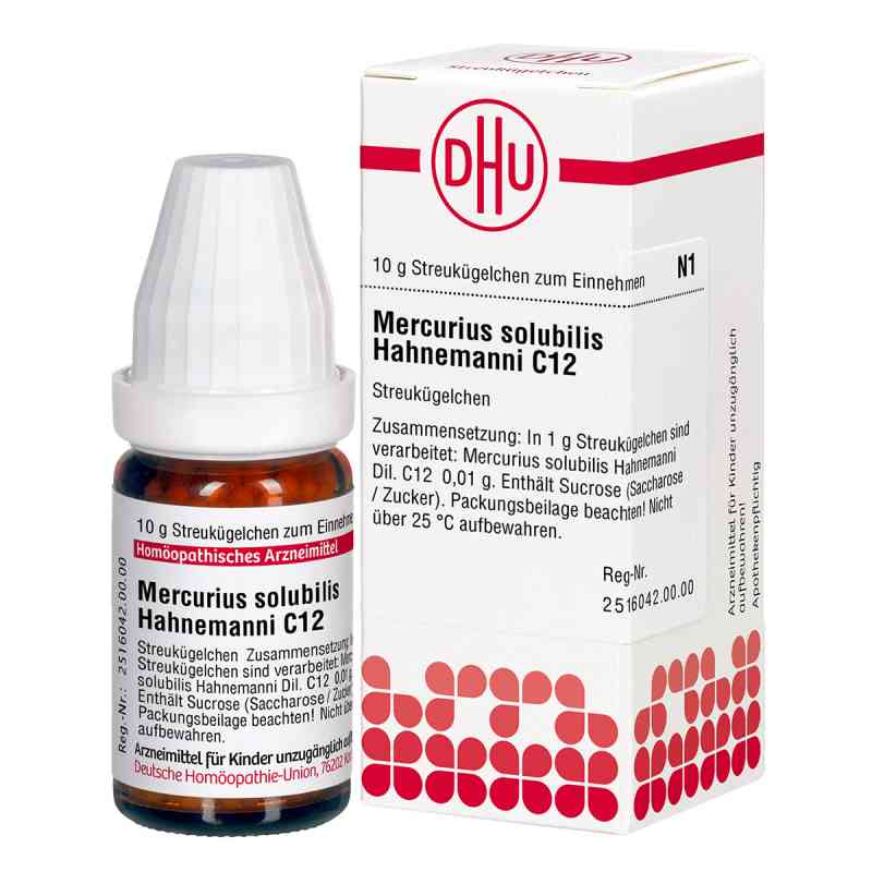 Mercurius Solub. C 12 Globuli Hahnemann  10 g von DHU-Arzneimittel GmbH & Co. KG PZN 04227396