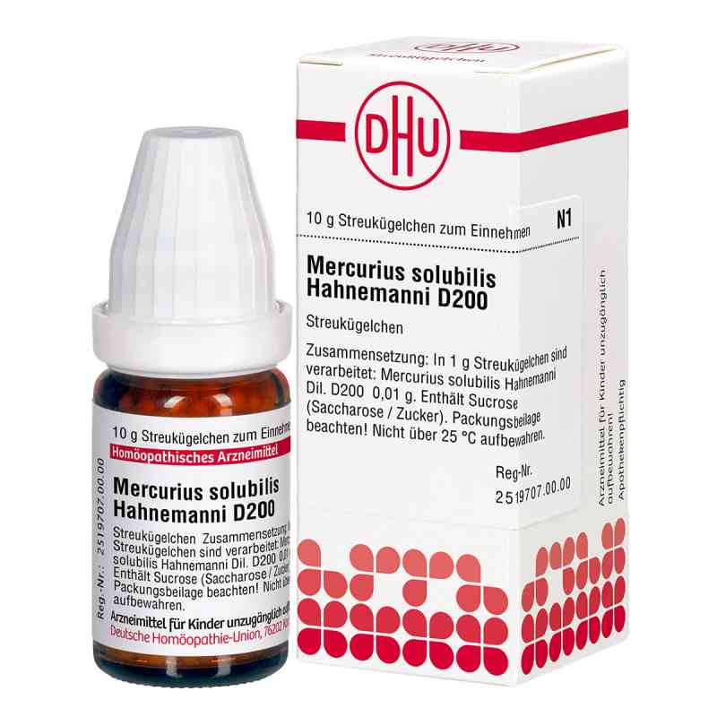 Mercurius Solub. D 200 Globuli Hahnemann  10 g von DHU-Arzneimittel GmbH & Co. KG PZN 02927379