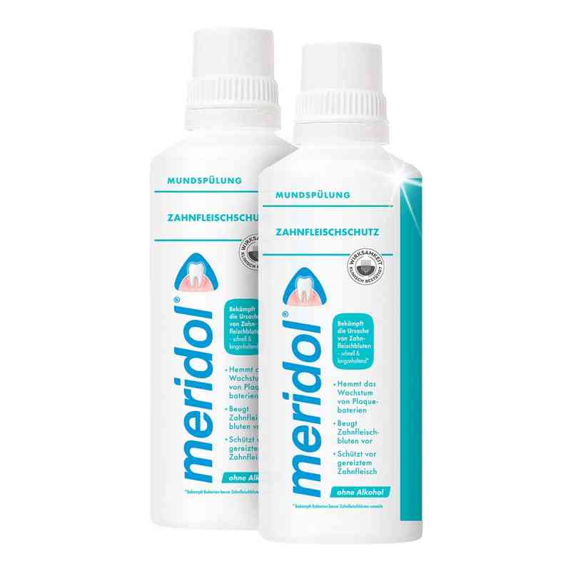 Meridol Zahnfleischschutz antibakterielle Mundspülung 2X400 ml von CP GABA GmbH PZN 18241885