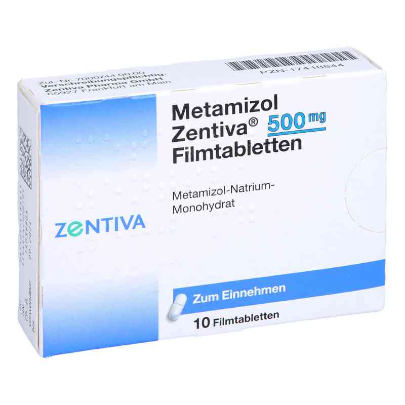 Metamizol Zentiva 500 Mg Filmtabletten 10 stk von Zentiva Pharma GmbH PZN 17418844