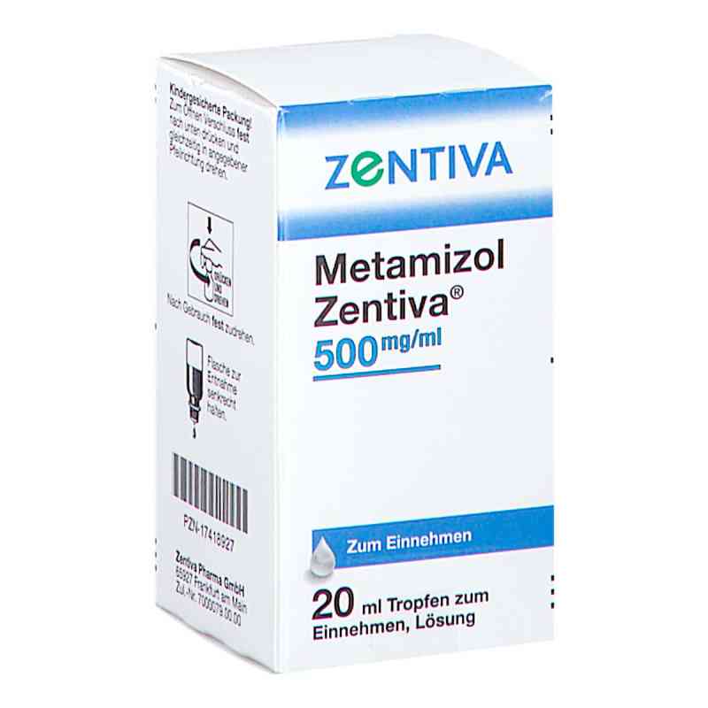 Metamizol Zentiva 500 Mg/ml Tropf.z.einnehmen Lösung 20 ml von Zentiva Pharma GmbH PZN 17418927