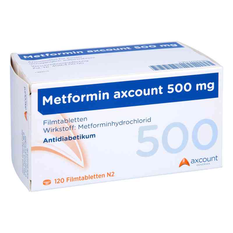 Metformin axcount 500 mg Filmtabletten 120 stk von axcount Generika GmbH PZN 00342462