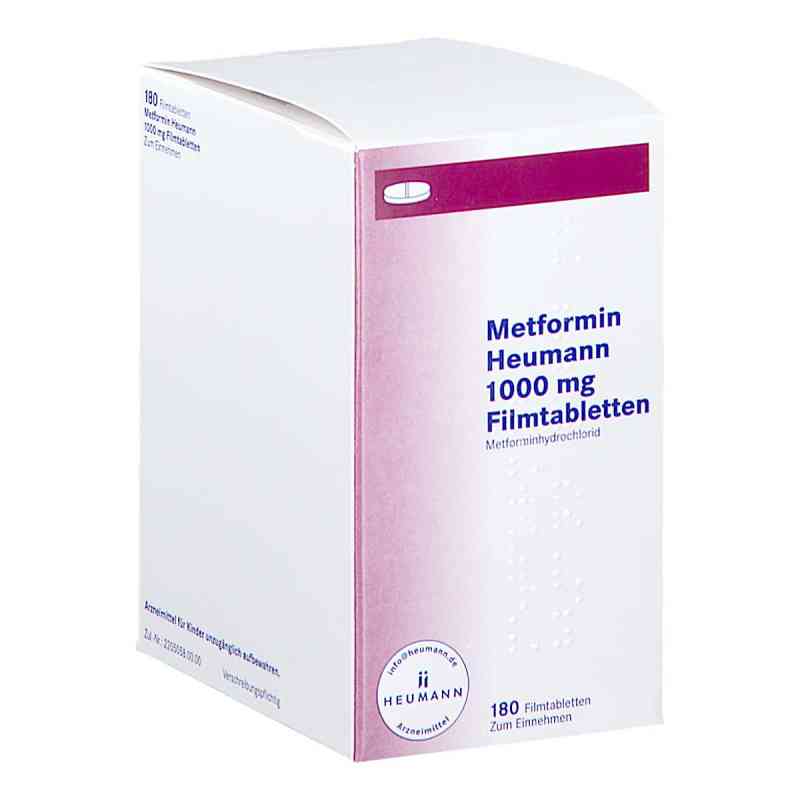 Metformin Heumann 1000 Mg Filmtabletten 180 stk von HEUMANN PHARMA GmbH & Co. Generica KG PZN 18400898