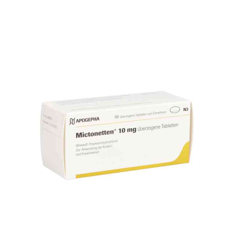 Mictonetten 10 mg überzogene Tabletten 98 stk von APOGEPHA Arzneimittel GmbH PZN 12438782