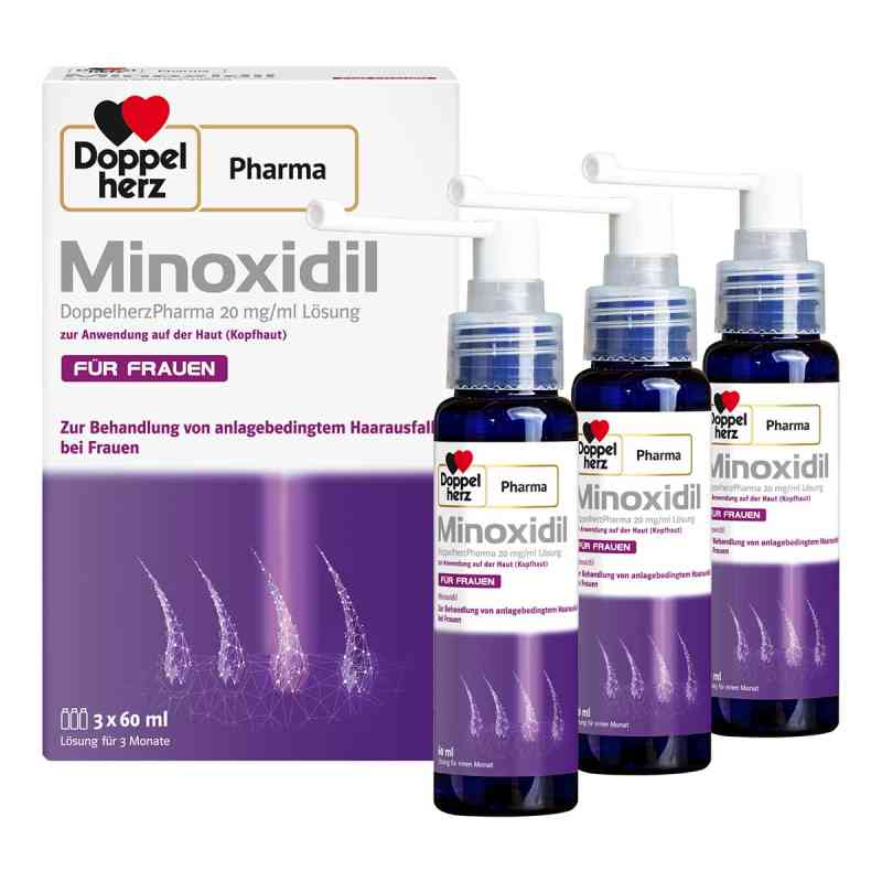 Minoxidil DoppelherzPharma für Frauen 20 mg/ml Lösung 3X60 ml von Queisser Pharma GmbH & Co. KG PZN 17268557