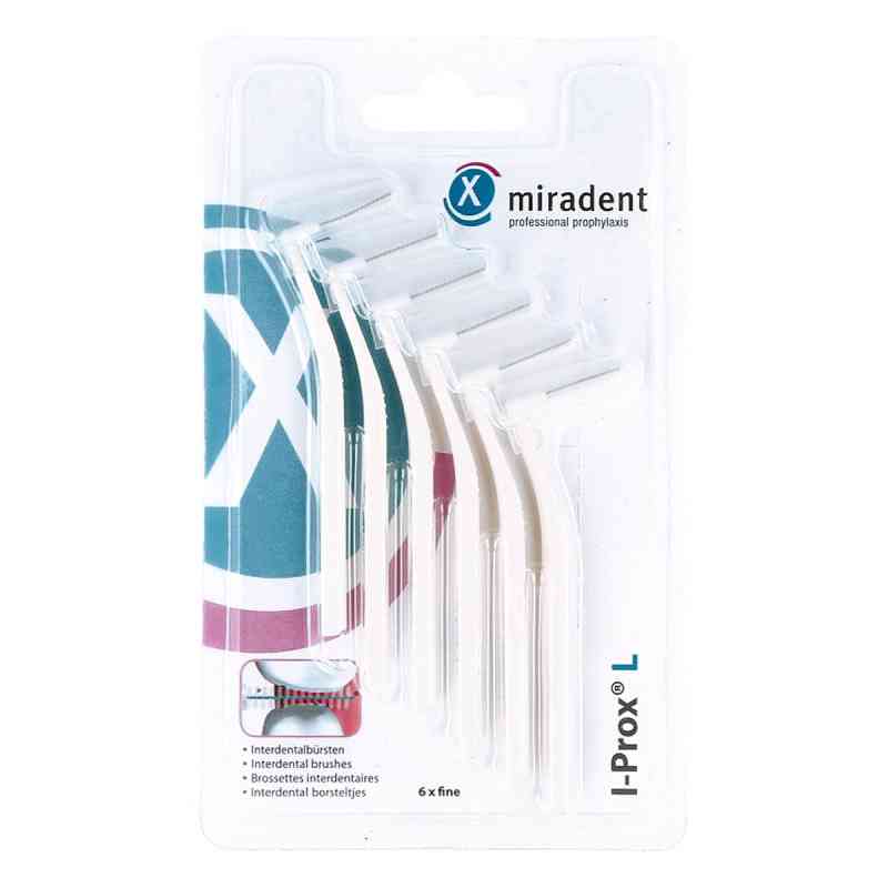 Miradent Interdentalbürste I-prox L 0,6 mm weiss 6 stk von Hager Pharma GmbH PZN 11597484