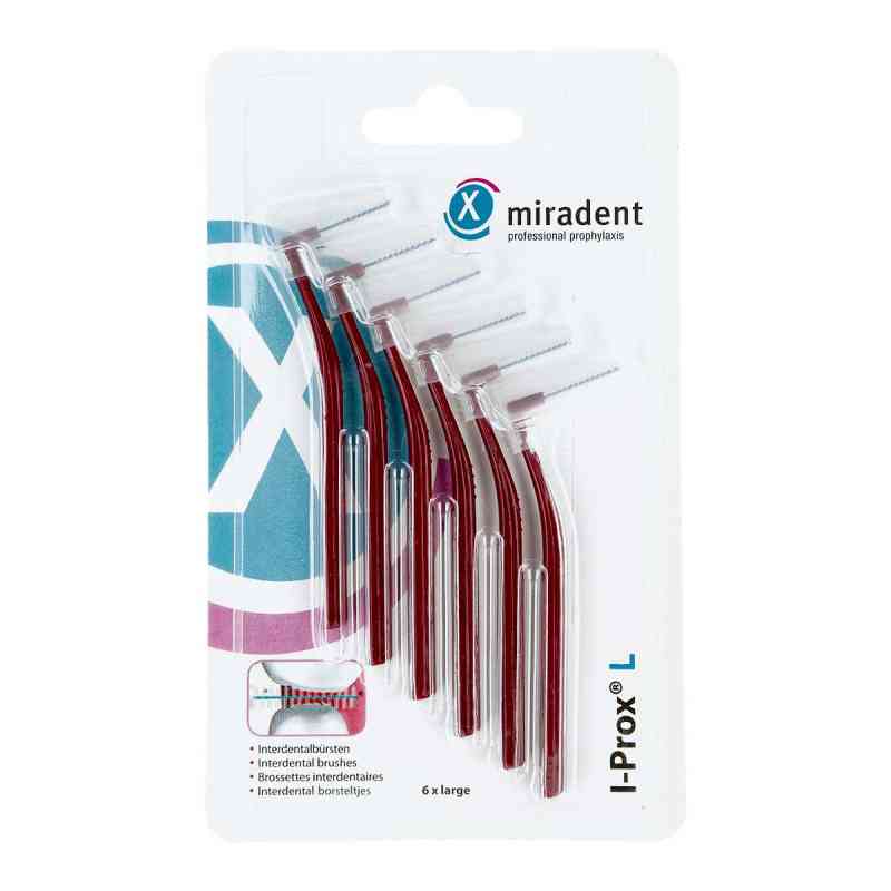 Miradent Interdentalbürste I-prox L 0,8 mm bordea. 6 stk von Hager Pharma GmbH PZN 11597521
