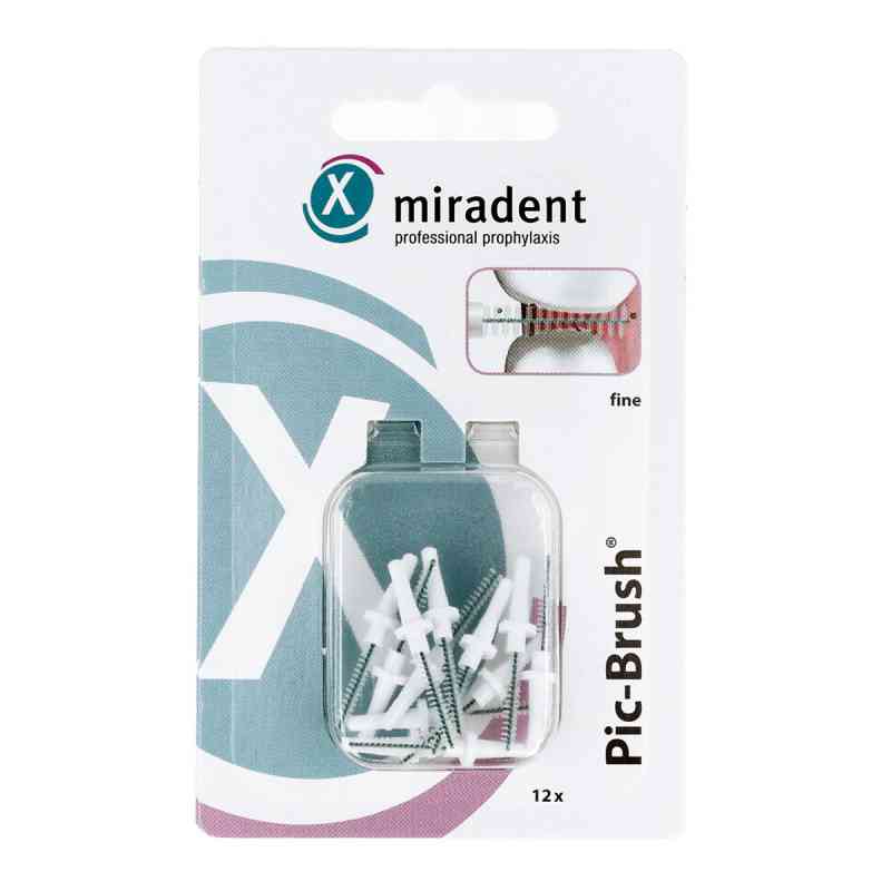 Miradent Interdentalbürsten Pic-Brush Ersatzbürsten fein weiss 12 stk von Hager Pharma GmbH PZN 03430758