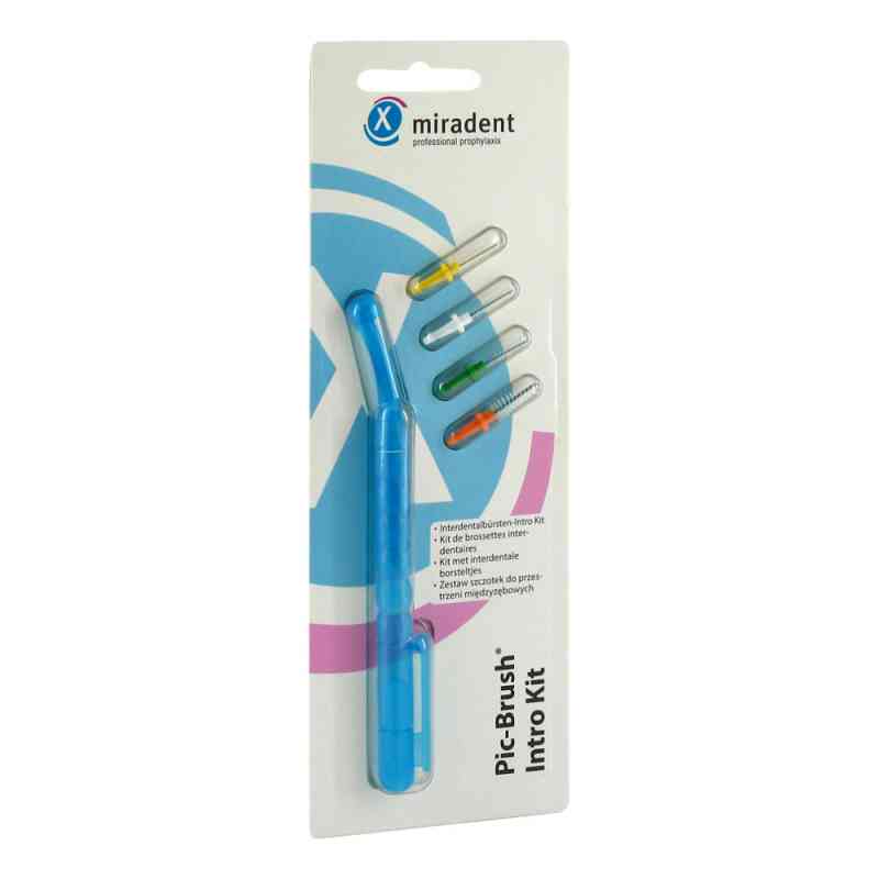 Miradent Interdentalbürsten Pic-Brush Intro Kit blau transparent 1 stk von Hager Pharma GmbH PZN 02171941