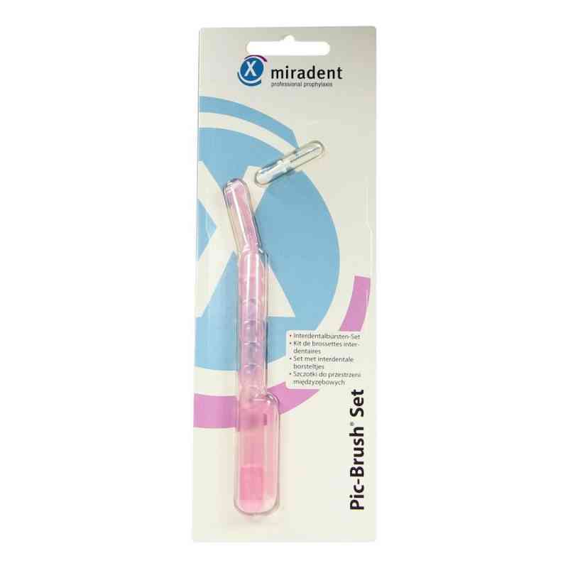 Miradent Interdentalbürsten Pic-Brush Set pink transparent 1 stk von Hager Pharma GmbH PZN 02172254