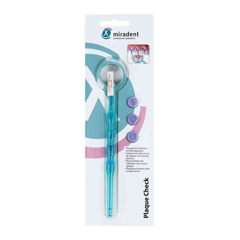 Miradent Plaquetest Mira2+spiegel blau transparent 1 stk von Hager Pharma GmbH PZN 02750395