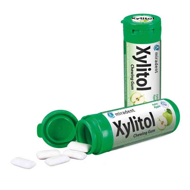 Miradent Xylitol Zahnpflegekaugummi Chewing Gum Kids Apfel 30 g von Hager Pharma GmbH PZN 10302624