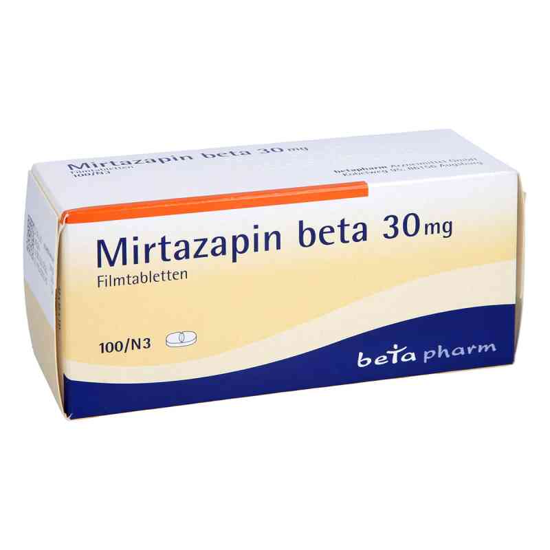 Mirtazapin beta 30 mg Filmtabletten 100 stk von betapharm Arzneimittel GmbH PZN 03136415