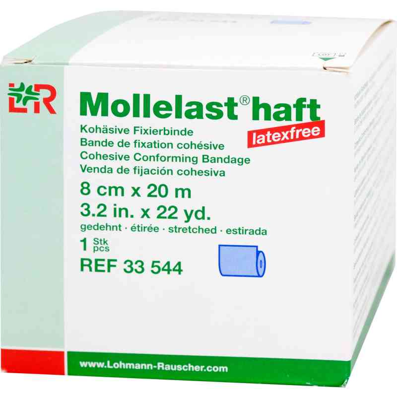 Mollelast Haft Binden Latexfrei 8 Cmx20 M Blau 1 stk von Lohmann & Rauscher GmbH & Co.KG PZN 09886011