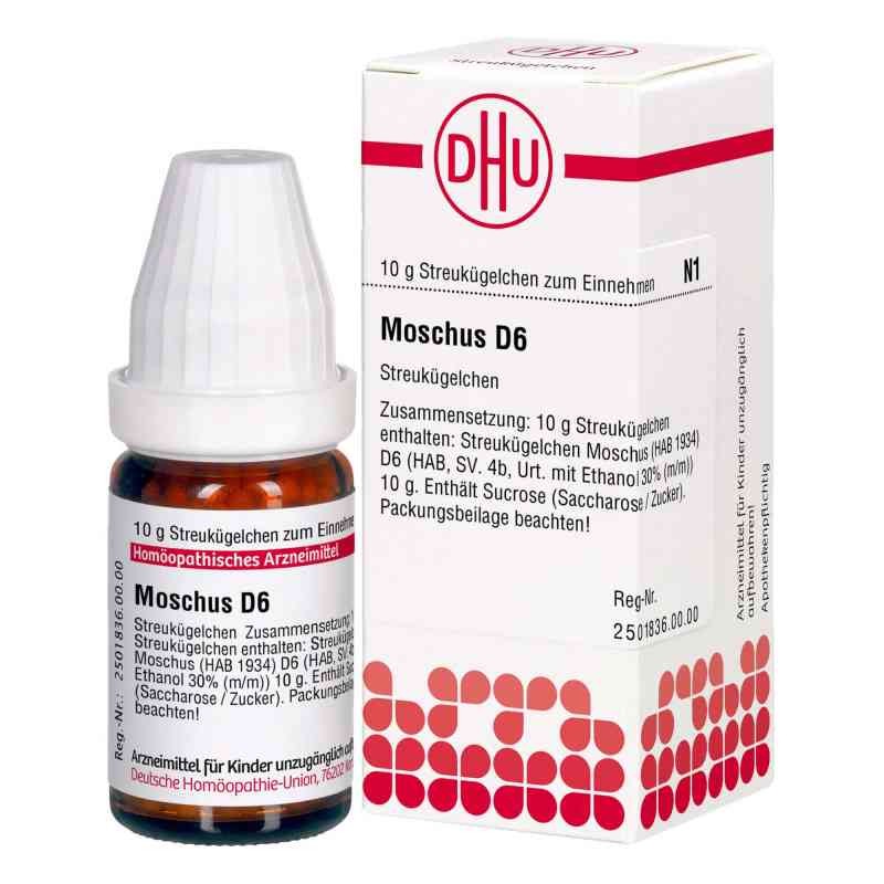 Moschus D6  Globuli 10 g von DHU-Arzneimittel GmbH & Co. KG PZN 16696222