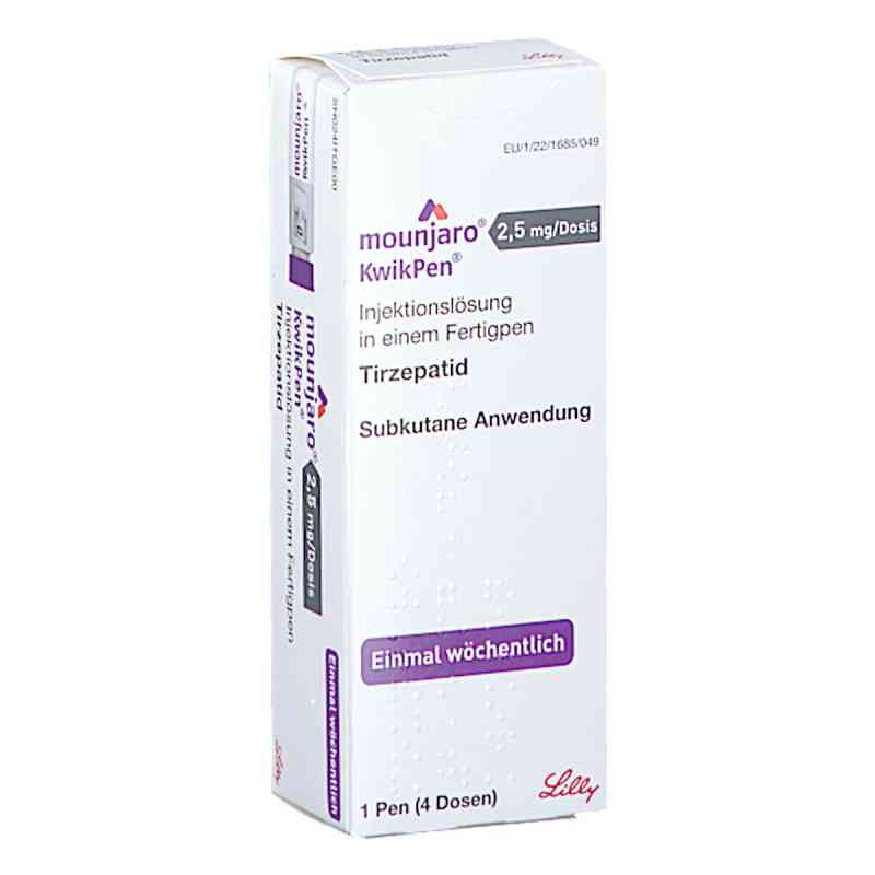 Mounjaro 2,5 Mg/dosis Kwikpen iniecto -lsg.fertigpen 1 stk von LILLY DEUTSCHLAND GmbH PZN 18241230