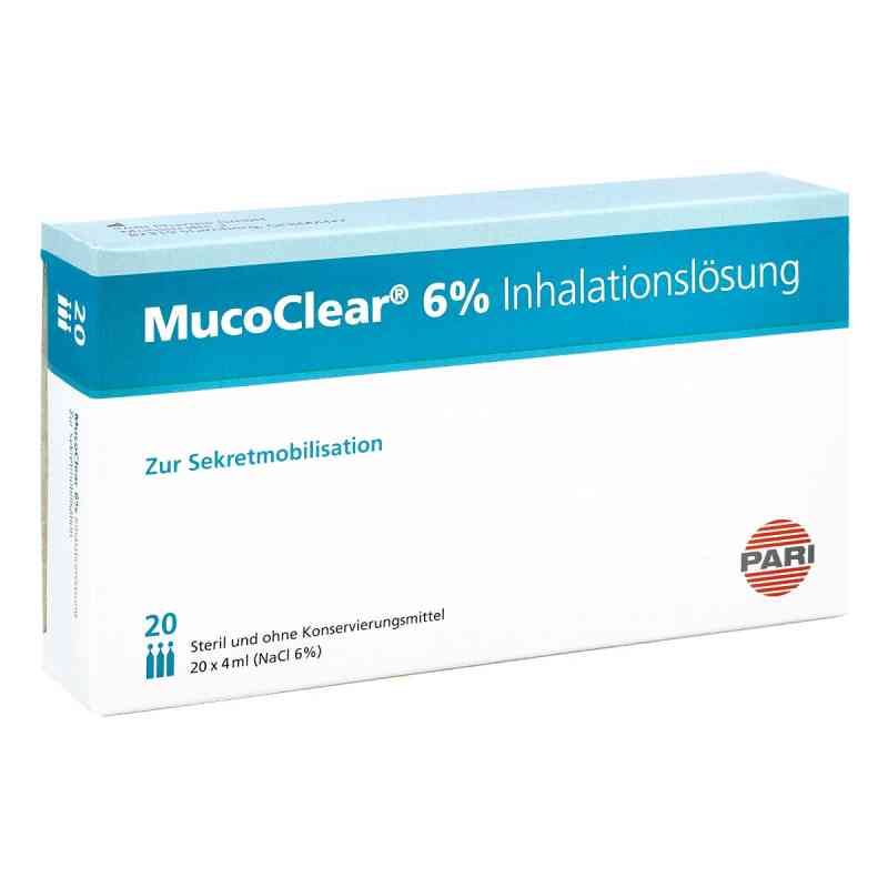 Mucoclear 6% Nacl Inhalationslösung 20X4 ml von Pari GmbH Pharma -und Apothekenservice PZN 03352840
