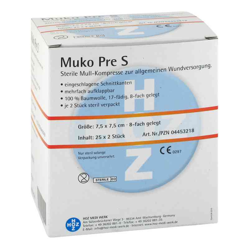 Mukopre S 7,5x7,5cm 8fach sterile Mullkompresse 25X2 stk von HOZ MEDI WERK Produktions- und V PZN 04453218