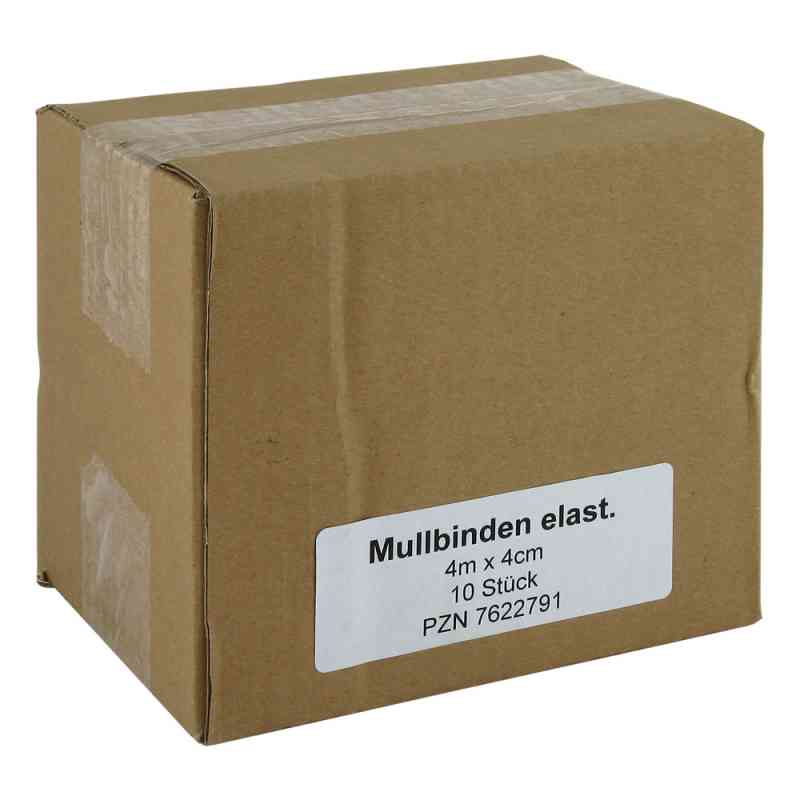 Mullbinden 4 cmx4 m elastisch 10 stk von Medi Kauf Braun GmbH & Co. KG PZN 07622791