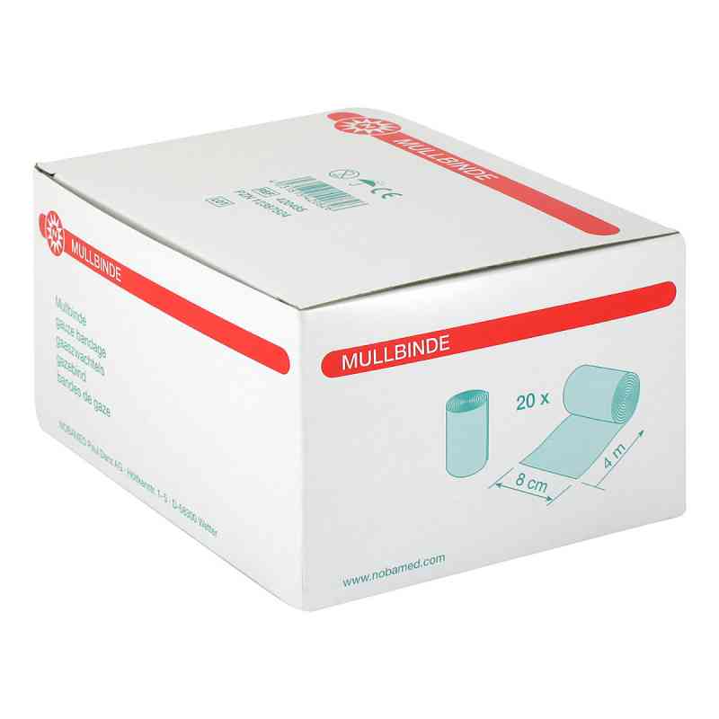 Mullbinden 8 cmx4 m 20 stk von NOBAMED Paul Danz AG PZN 12387524
