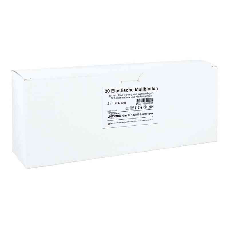 Mullbinden elastisch 4mx4cm 20 stk von MEDENTA GmbH PZN 06962065
