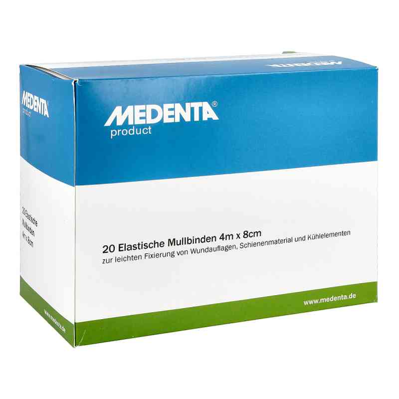 Mullbinden elastisch 4mx8cm 20 stk von MEDENTA GmbH PZN 06962088