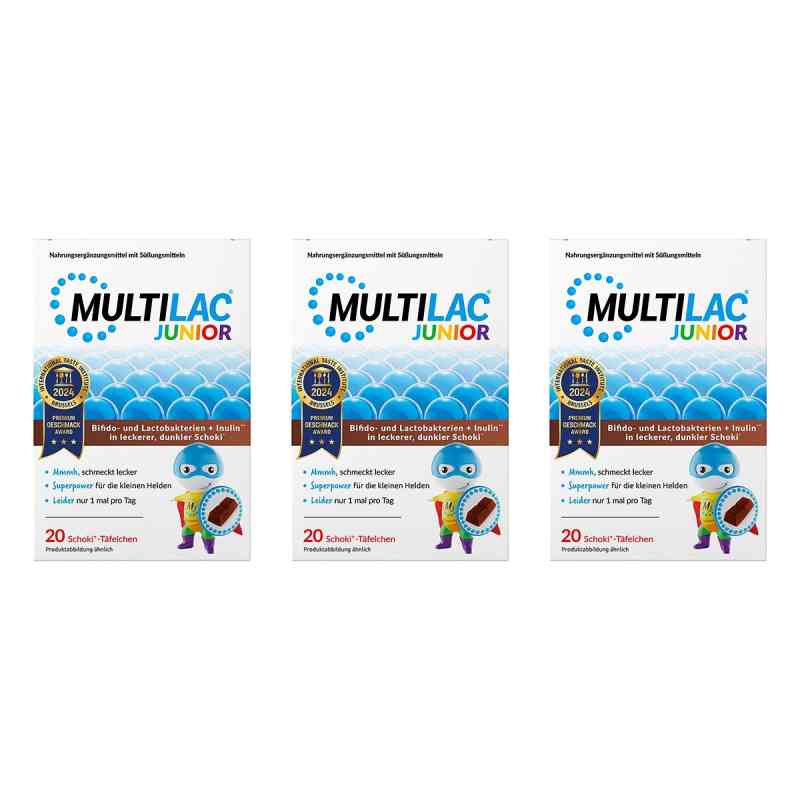 Multilac Darmsynbiotikum Junior Täfelchen 3x20 stk von Unilab GmbH PZN 08105459