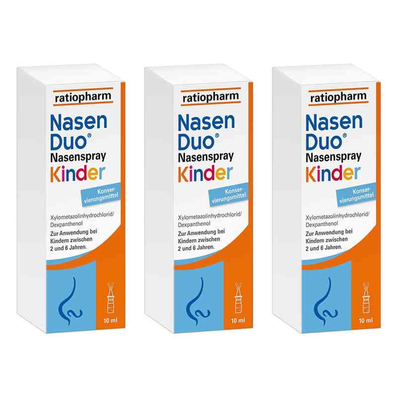 Nasenduo Nasenspray Kinder 3x10 ml von ratiopharm GmbH PZN 08101634