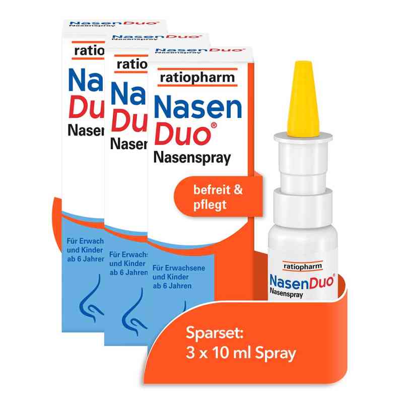 NasenDuo® Nasenspray von ratiopharm 3x10 ml von ratiopharm GmbH PZN 08101632