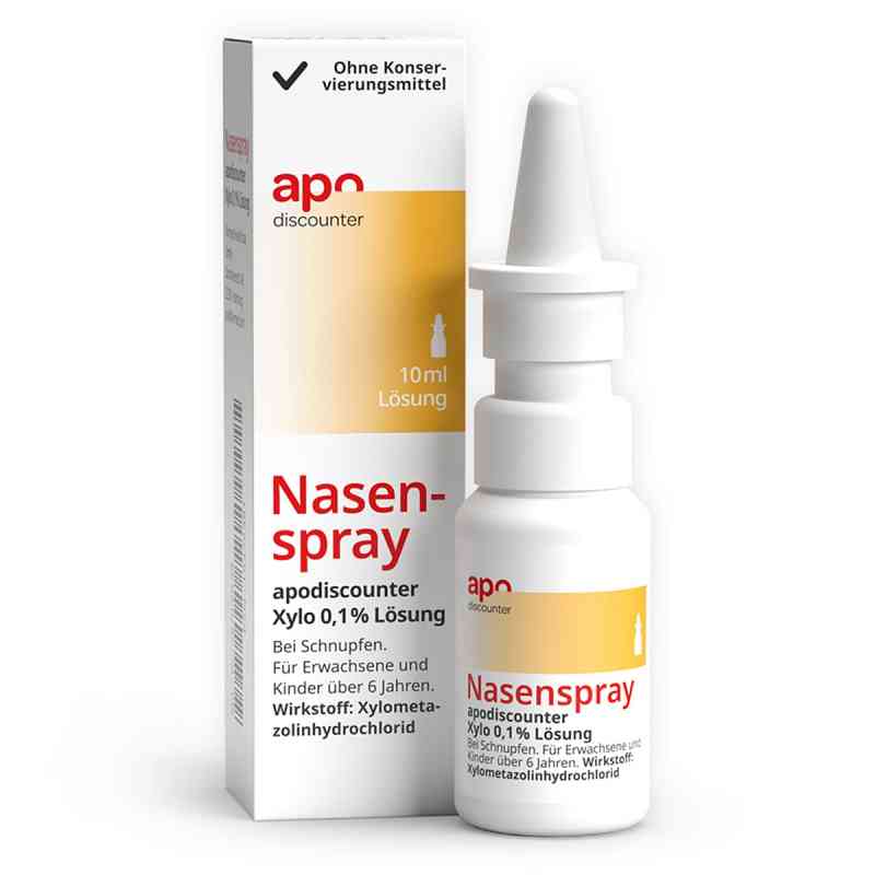 Nasenpray mit Xylometazolin 0,1 % von apodiscounter 10 ml von Fairmed Healthcare GmbH PZN 19375381