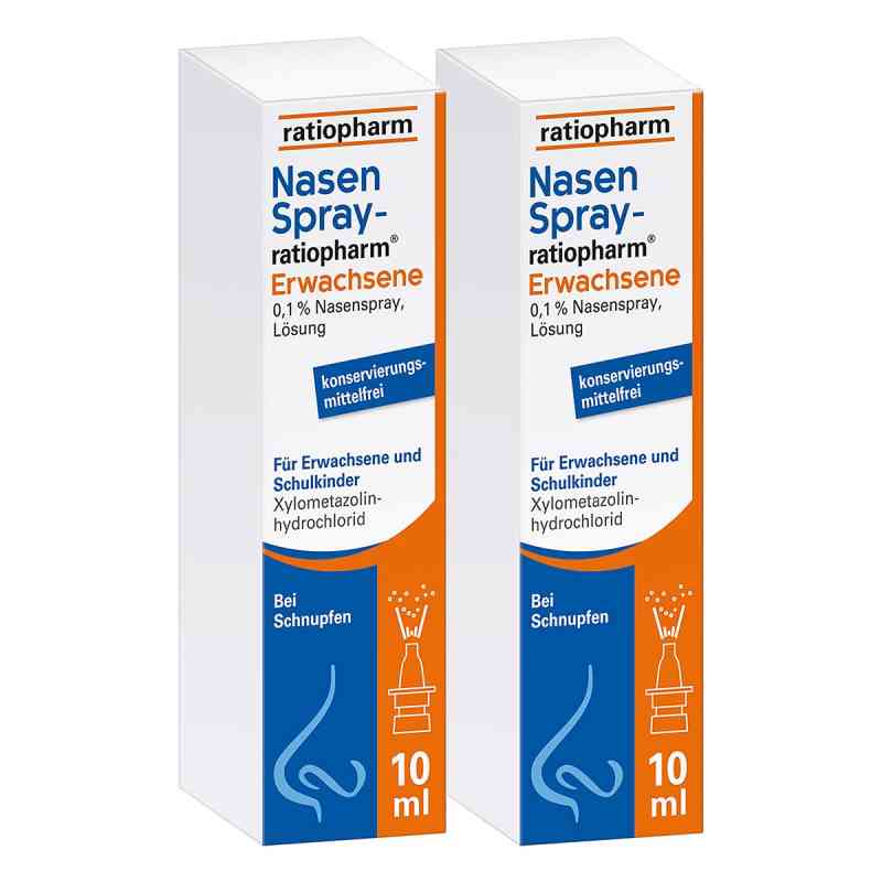 NasenSpray-ratiopharm Erwachsene 2x10 ml von ratiopharm GmbH PZN 08101569