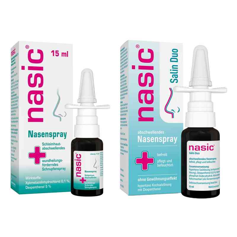 Nasic Nasenspray (15 ml) und Nasic Salin Duo Nasenspray (15 ml) 1 Set von MCM KLOSTERFRAU Vertr. GmbH PZN 08105222
