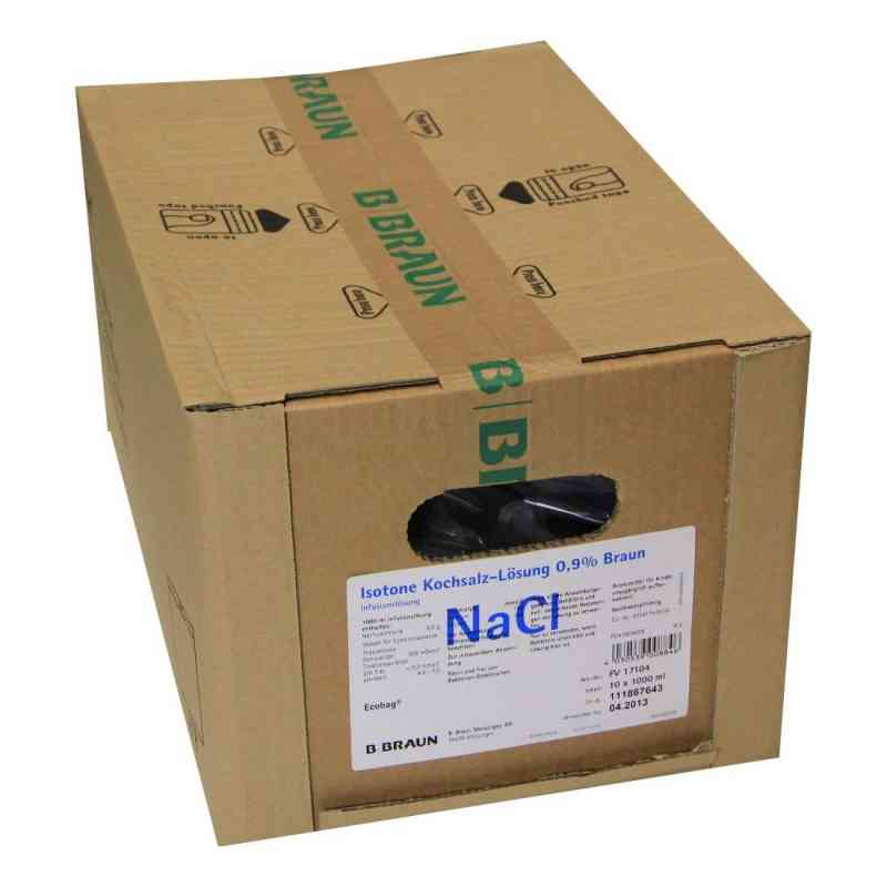 Natriumchlorid 0,9% Braun Ecobag Infusionslsg. 10X1000 ml von B. Braun Melsungen AG PZN 00639038