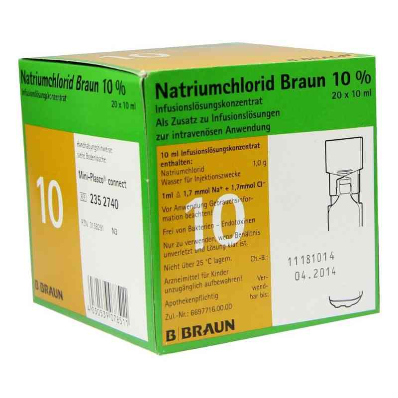 Natriumchlorid 10% Braun Mpc Infusionslsg.-konz. 20X10 ml von B. Braun Melsungen AG PZN 03158291