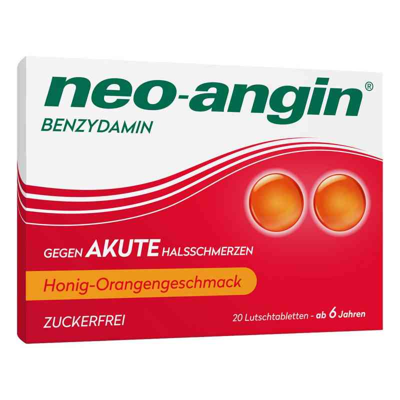 Neo Angin Benzydamin gegen akute Halsschmerzen Honig-Orange 20 stk von MCM KLOSTERFRAU Vertr. GmbH PZN 11160161