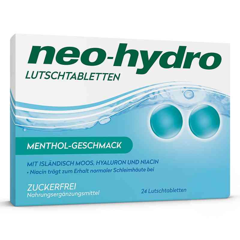 Neo-hydro Lutschtabletten Menthol Zuckerfrei 24 stk von MCM KLOSTERFRAU Vertr. GmbH PZN 19306747