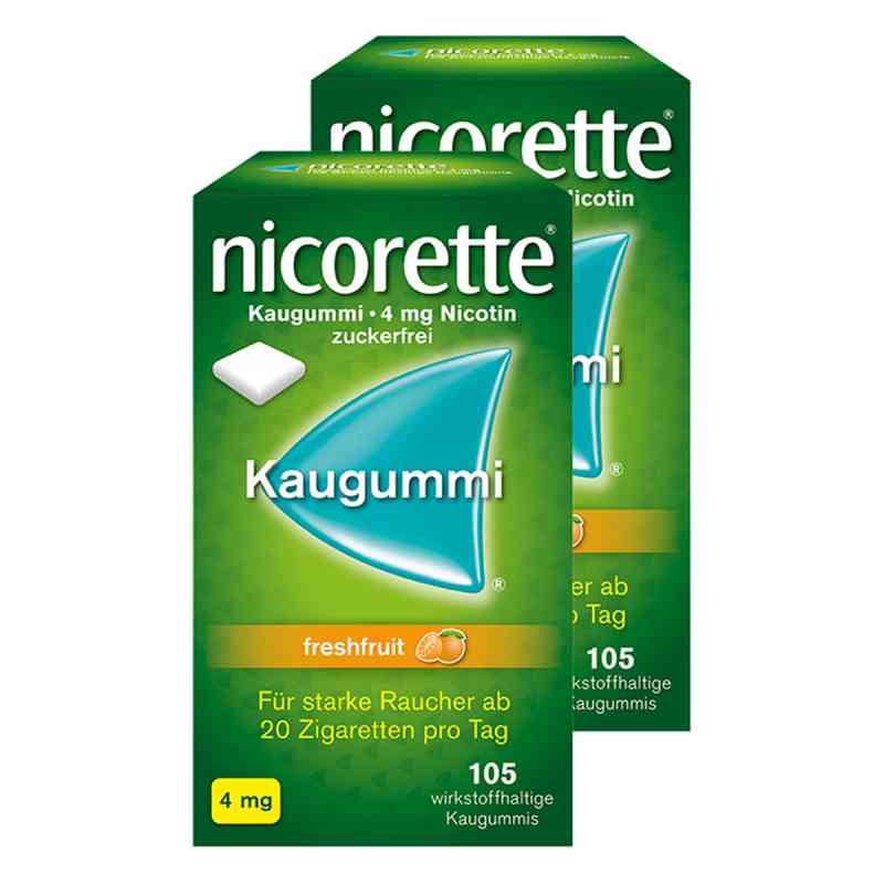 nicorette® Kaugummi 4 mg freshfruit 2x105  stk von Kenvue Germany GmbH (OTC) PZN 08101511