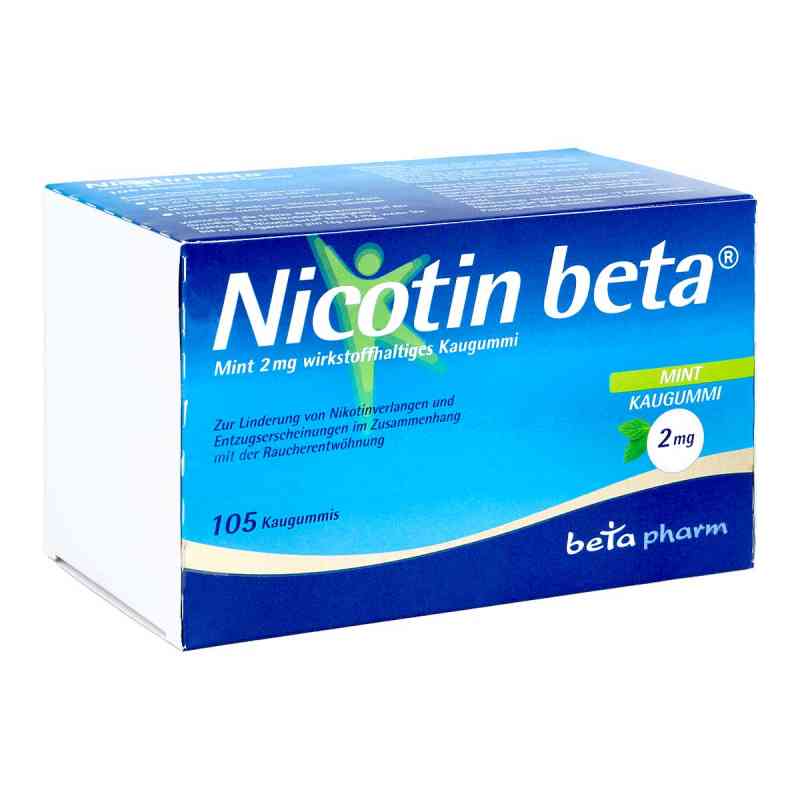 Nicotin Beta Mint 2 Mg wirkstoffhaltiges Kaugummi 105 stk von betapharm Arzneimittel GmbH PZN 13162508