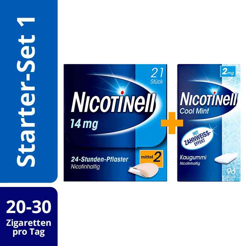 Nicotinell Starter Set 1: 20-30 Zigaretten täglich 1 stk von Cooper Consumer Health Deutschland GmbH PZN 08100795