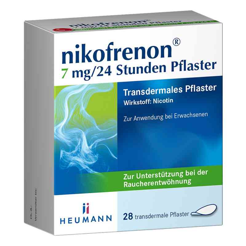 Nikofrenon 7 mg/24 Stunden Pflaster 28 stk von HEUMANN PHARMA GmbH & Co. Generica KG PZN 15993225