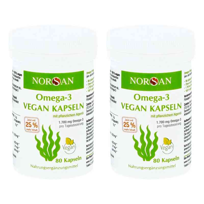 Norsan Omega-3 Vegan Algenöl Kapseln 2er Pack 2x80 stk von NORSAN GmbH PZN 08104645