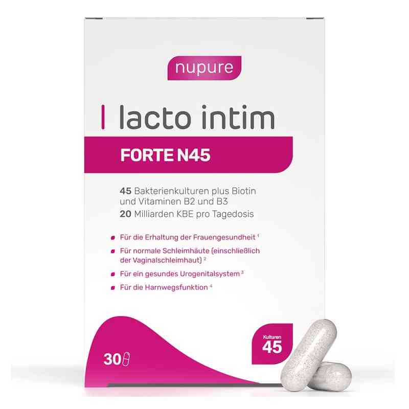 Nupure Lacto Intim Forte N45 Kapseln vegan 30 stk von AixSwiss B.V. PZN 19862282