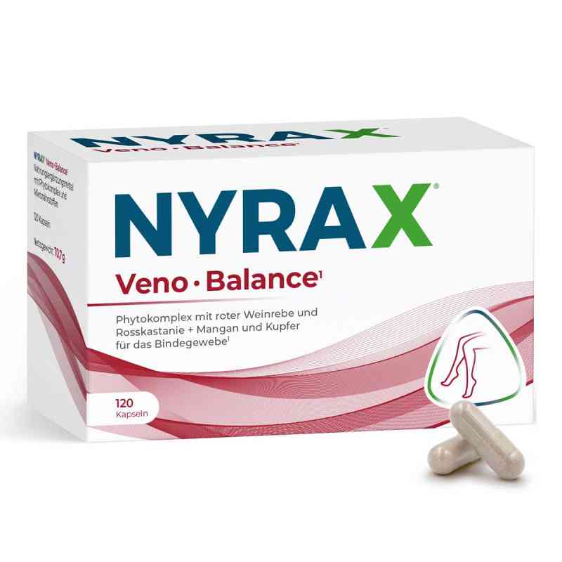 Nyrax Veno Balance Phytokomplex Bindegewebe Kapseln 120 stk von Heilpflanzenwohl GmbH PZN 19478572