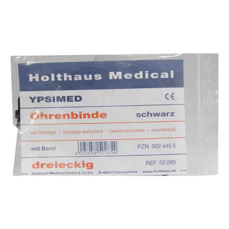 Ohrenbinde schwarz mit Band 1 stk von Holthaus Medical GmbH & Co. KG PZN 03024455