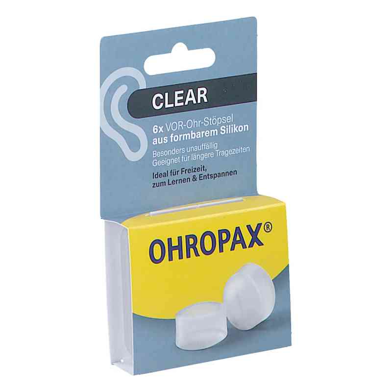 Ohropax Clear Silikon Vor-Ohr Stöpsel 6 stk von OHROPAX GmbH PZN 19412739