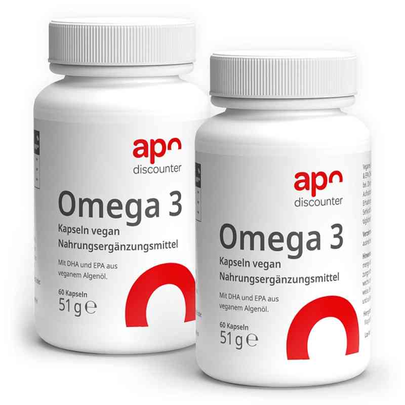 Omega 3 Kapseln vegan aus Algenöl von apodiscounter 2x60 stk von apo.com Group GmbH PZN 08103963