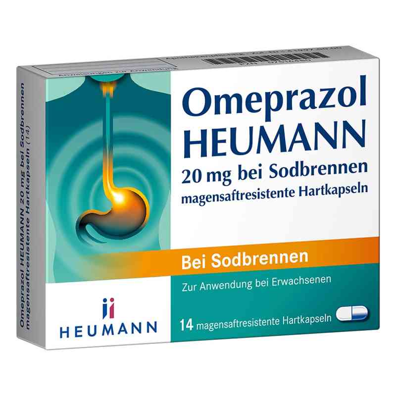 Omeprazol Heumann 20 mg bei Sodbrennen 14 stk von HEUMANN PHARMA GmbH & Co. Generica KG PZN 07516480