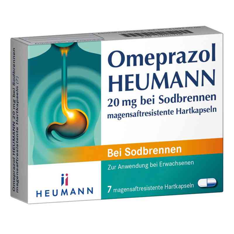 Omeprazol Heumann 20mg bei Sodbrennen 7 stk von HEUMANN PHARMA GmbH & Co. Generica KG PZN 07516468